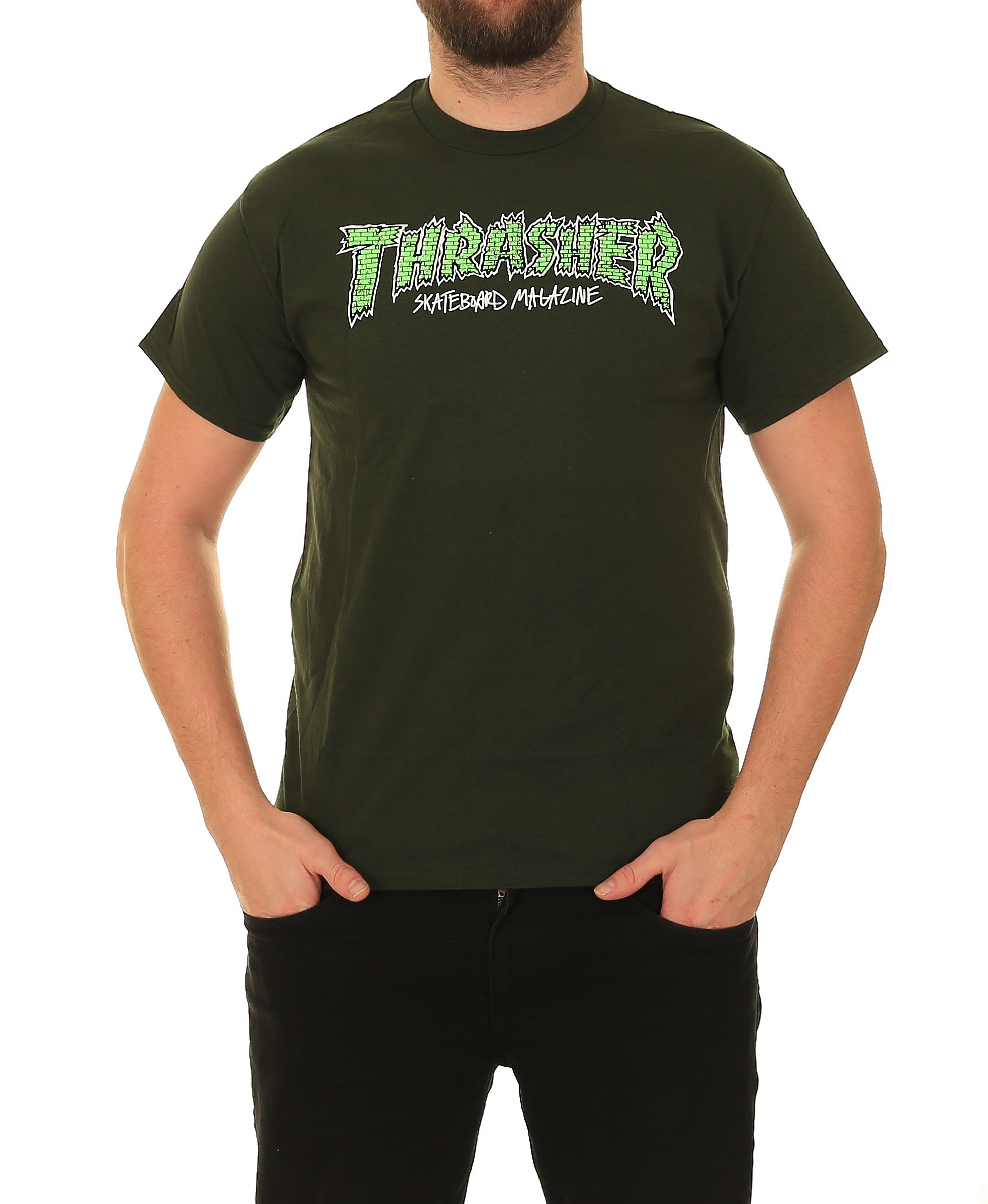 tricou Thrasher Brick - Forest Green - men´s