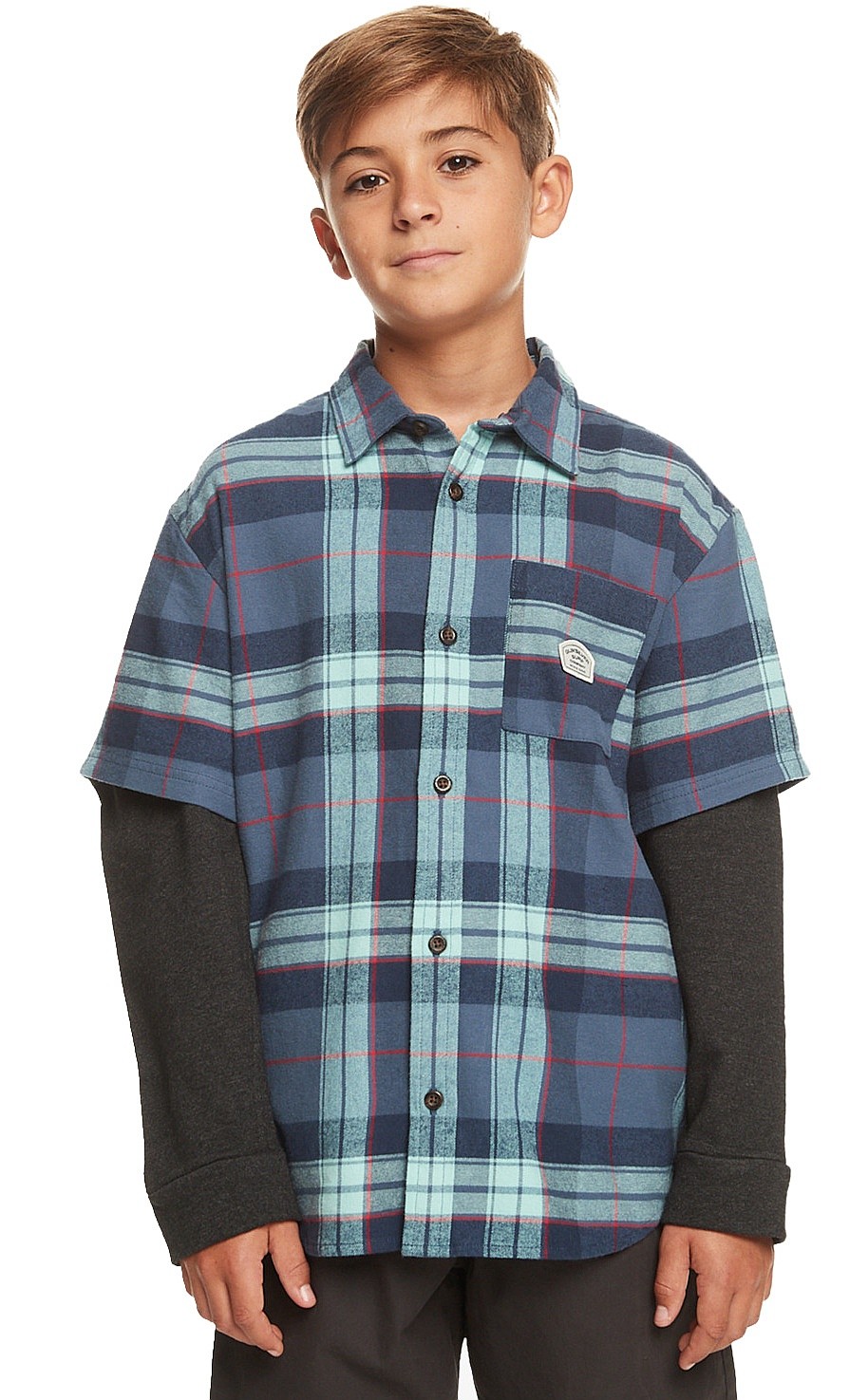 рубашка Quiksilver Check This Up LS - BYM1/Naval Academy Check This Up - boy´s