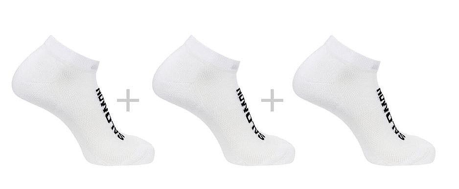 chaussettes Salomon Everyday Low 3 Pack - White/White/White