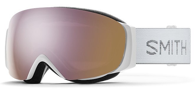 gogle Smith I/O MAG S - White Chunky Knit/ChromaPop Everyday Rose Gold Mirror