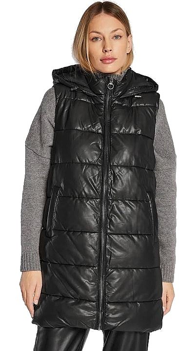 gilet ONLY Anja Faux Leather - Black - women´s