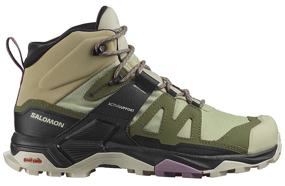 chaussures Salomon X Ultra 4 Mid GTX W - Alfalfa/Deep Lichen Green/Almond Milk - women´s
