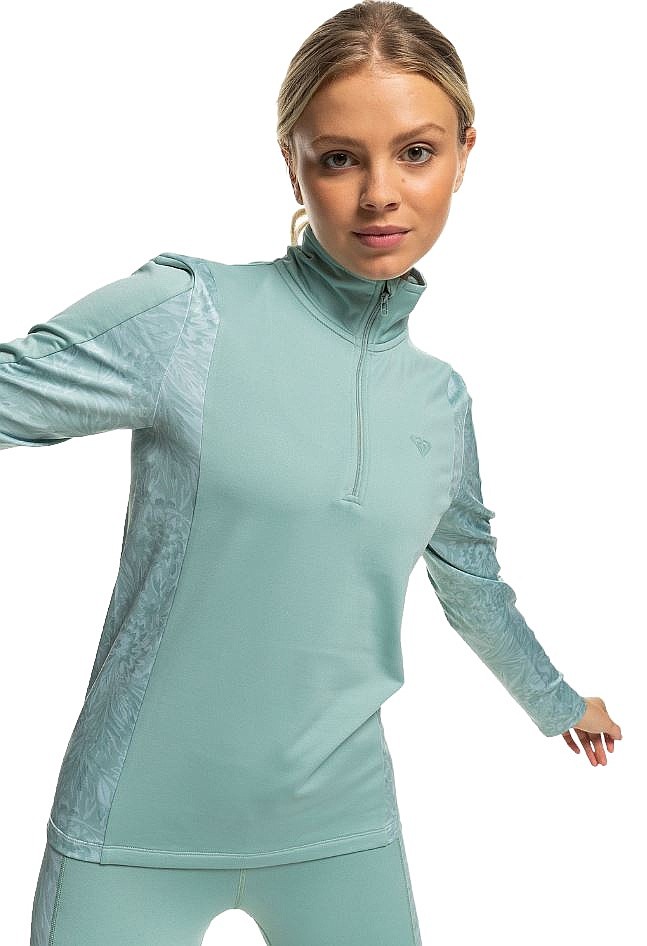 T-shirt Roxy Waves Of Warmth Brushed Layer LS - BHB6/Blue Surf Planao