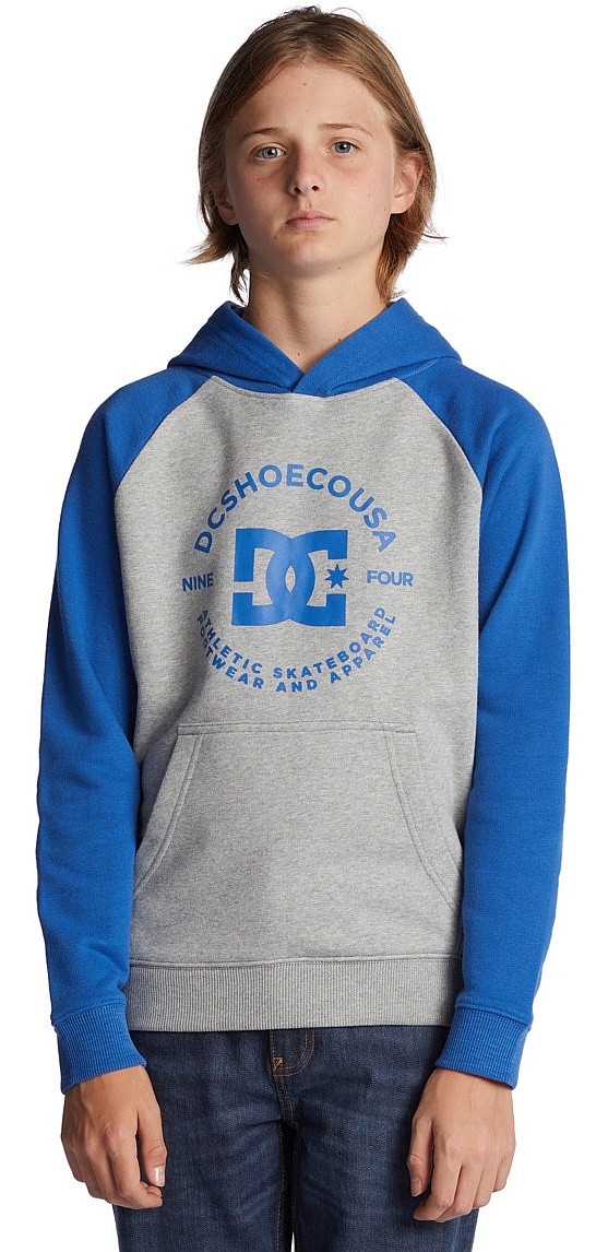 felpa DC Star Pilot Raglan Pullover - XSSB/Heather Grey/Nautical Blue - boy´s