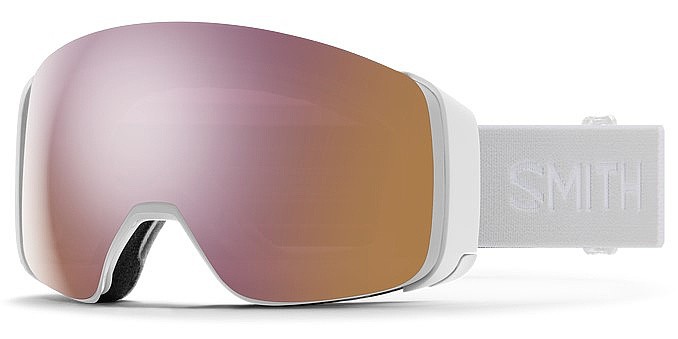 masque de ski  Smith 4D MAG - White Vapor/ChromaPop Everyday Rose Gold Mirror