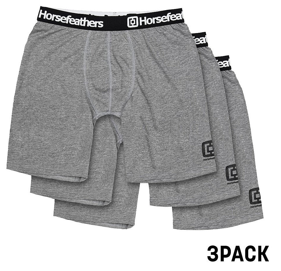trenírky Horsefeathers Dynasty Long 3 Pack - Heather Gray