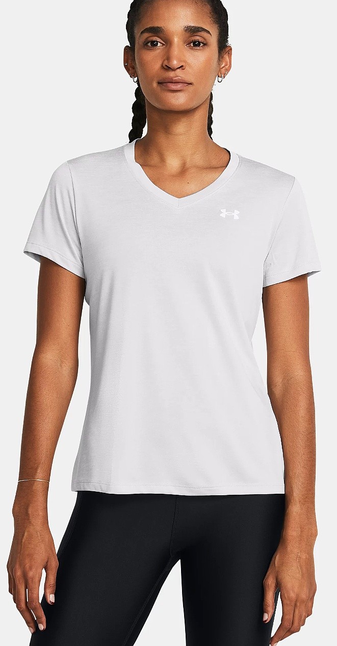 рубашка Under Armour Tech SSV Twist - Halo Gray/White - women´s