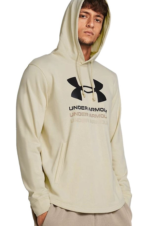 bluză Under Armour Rival Terry Graphic - Silt/Black - men´s