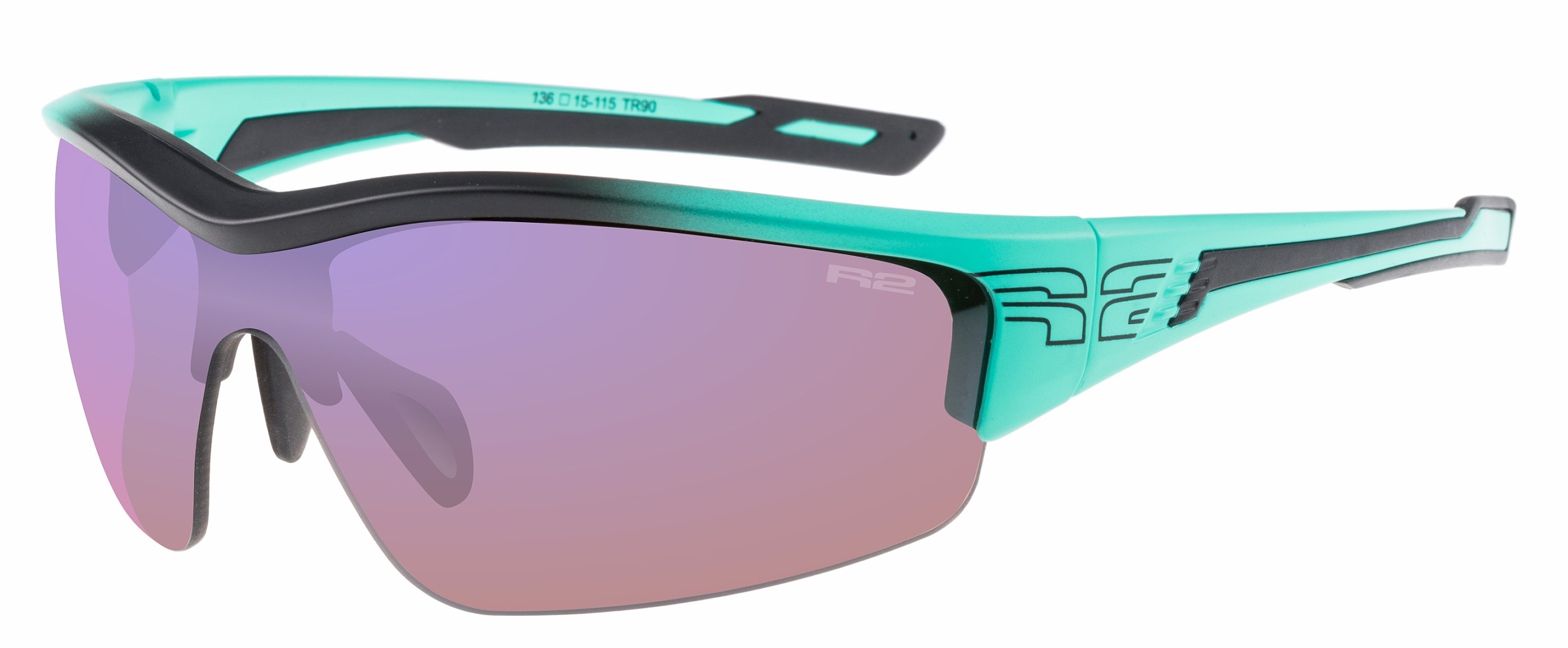 Brille R2 Wheeller - AT038P/Matt Mint Green/Black/Pink/Silver Mirror