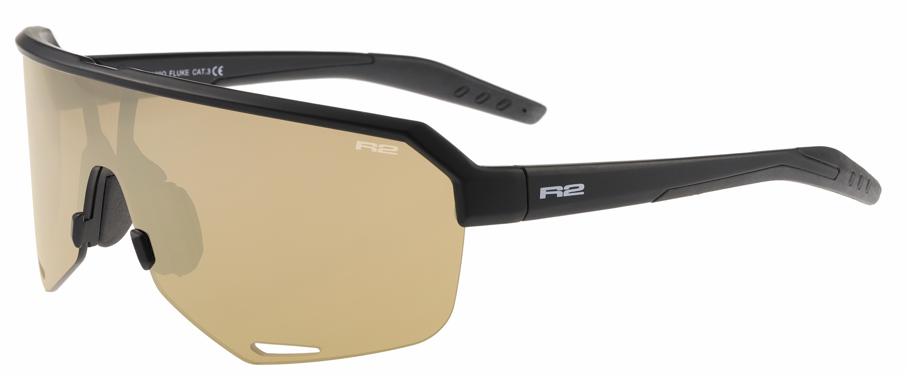 des lunettes R2 Fluke - AT100Q/Matte Black/Brown/Copper Revo