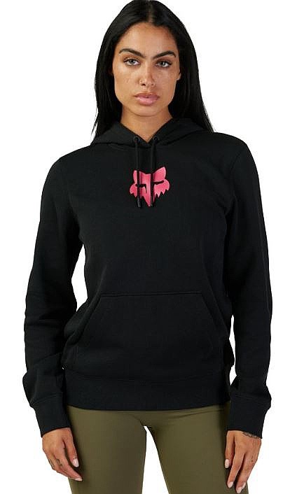 sweatshirt Fox Head Fleece Pullover - Black/Pink - women´s