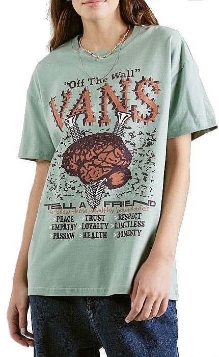 T-shirt Vans Brain Jam Oversized - Iceberg Green - women´s