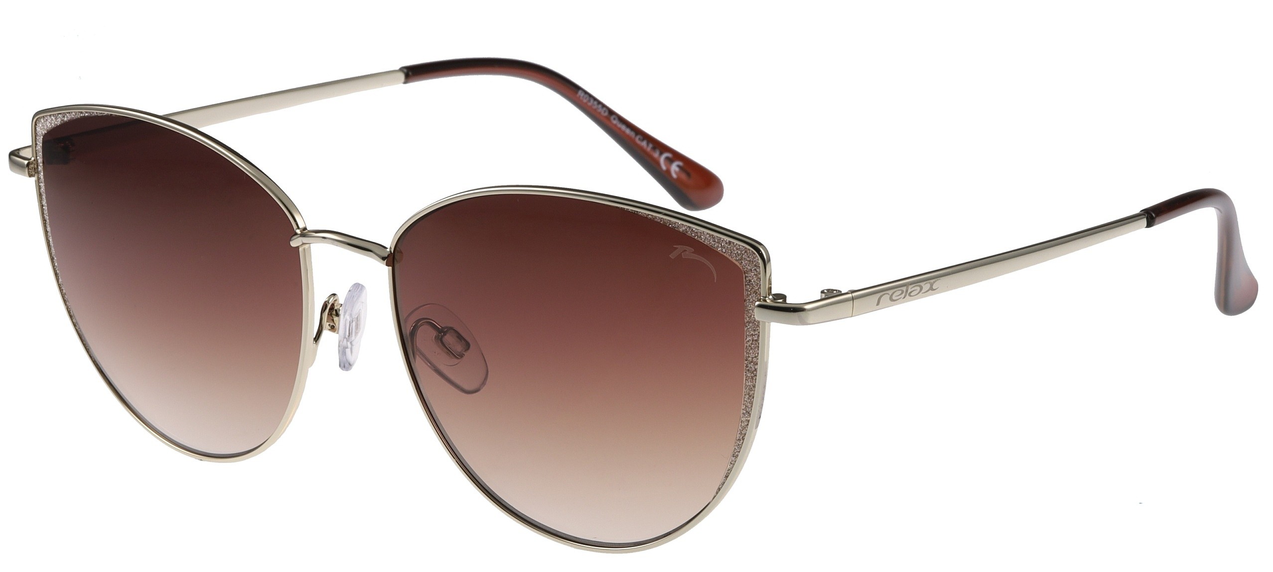 очки Relax Queen - R0355D/Shiny Gold/Brown Gradient - women´s
