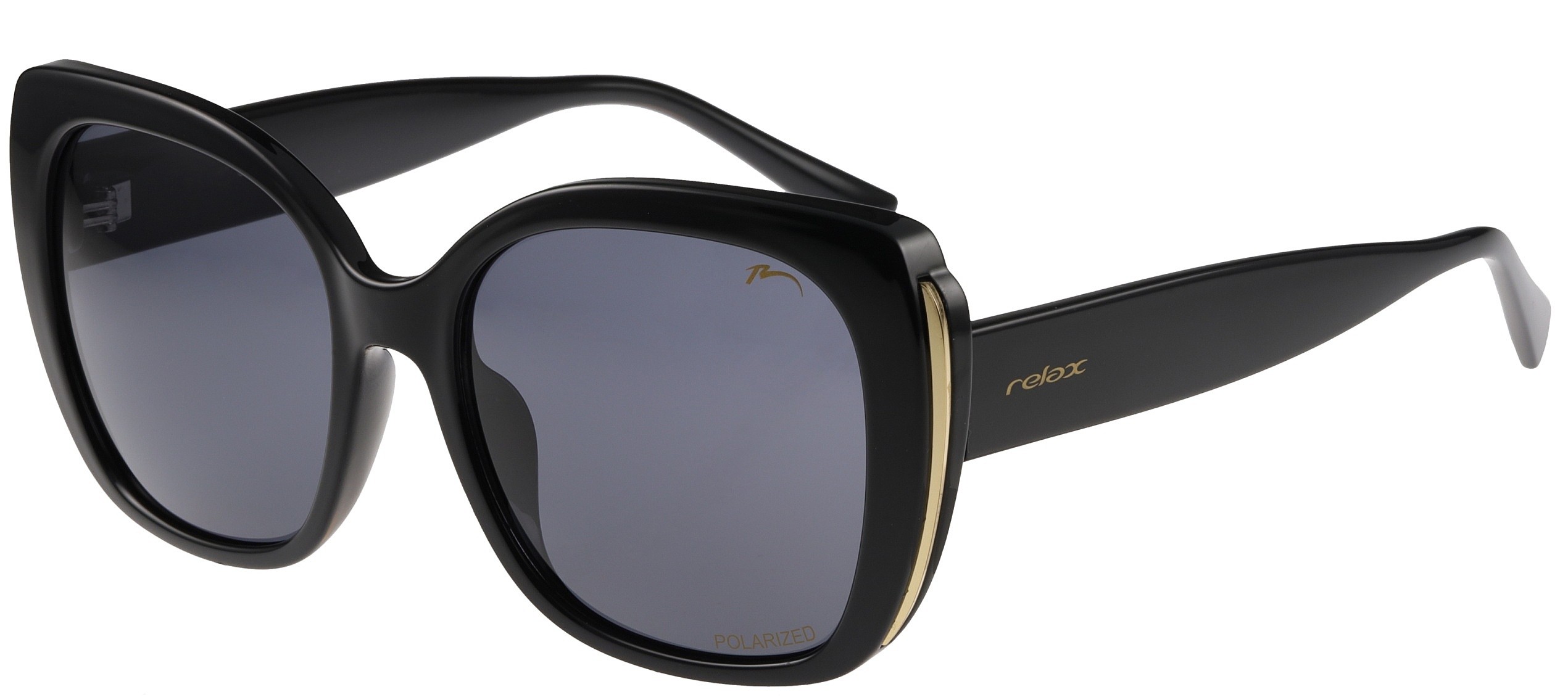Brille Relax Bellona - R0359A/Shiny Black/Gold/Grey/Polarized - women´s