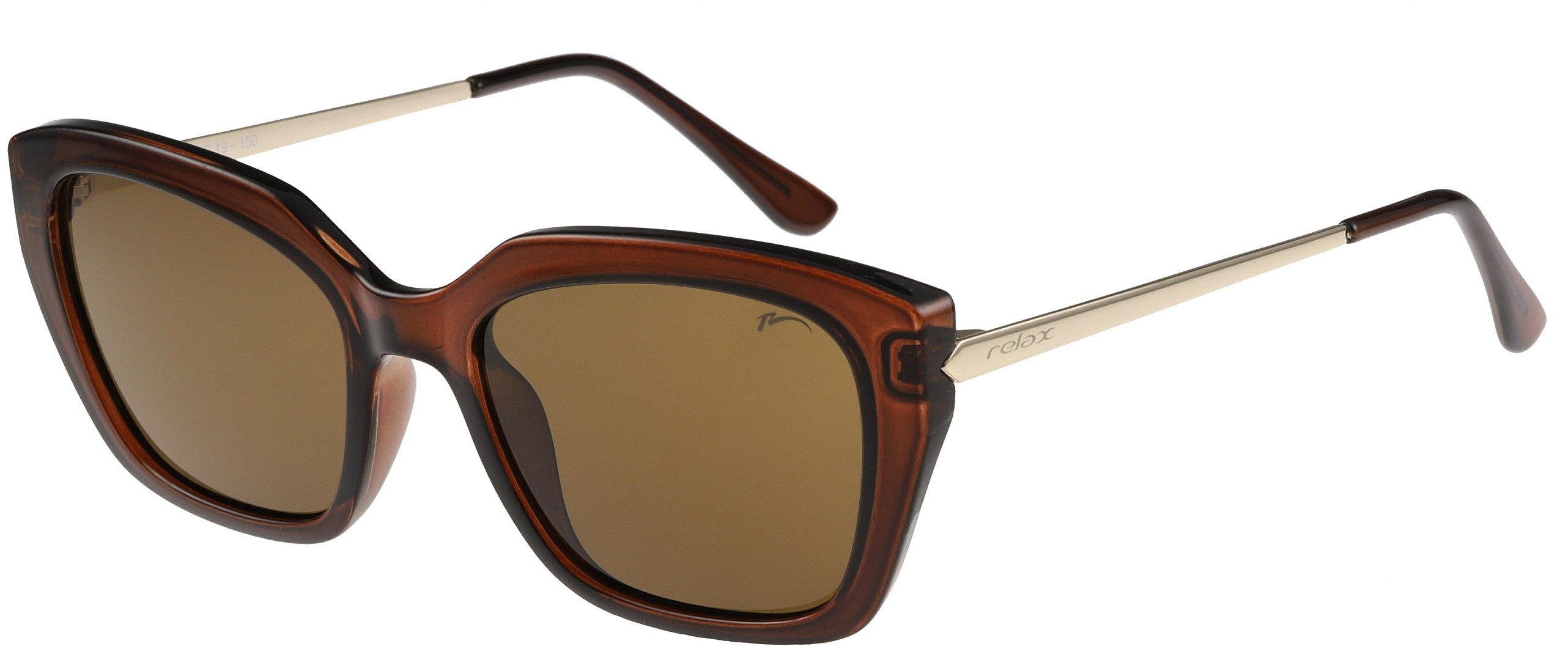 Brille Relax Fortuna - R0360B/Shiny Brown/Gold/Brown Gradient - women´s