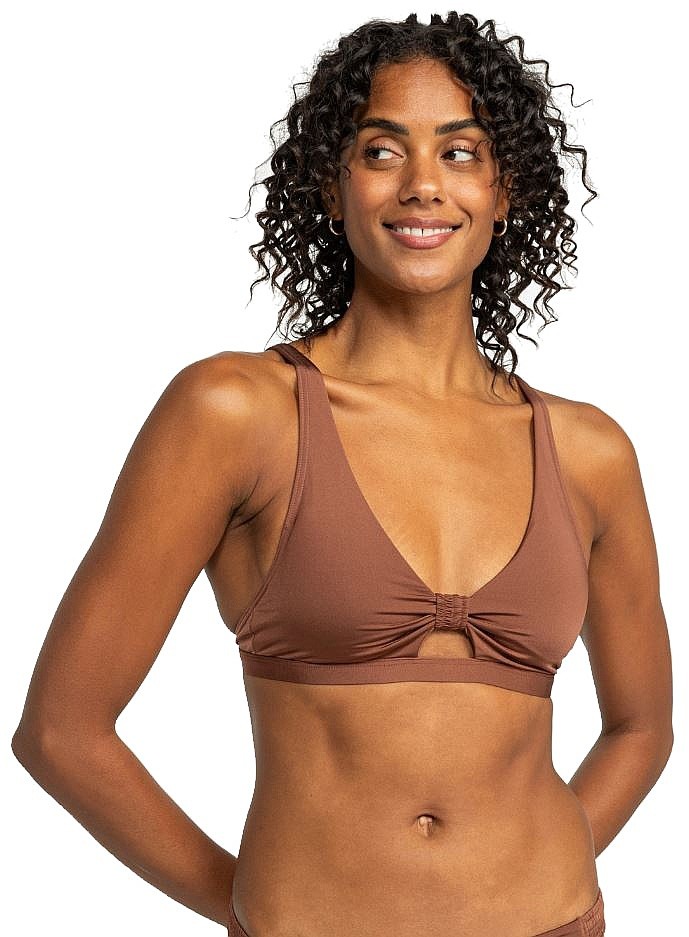 strój kąpielowy Roxy Silky Island Elongated Bra - CQR0/Root Beer