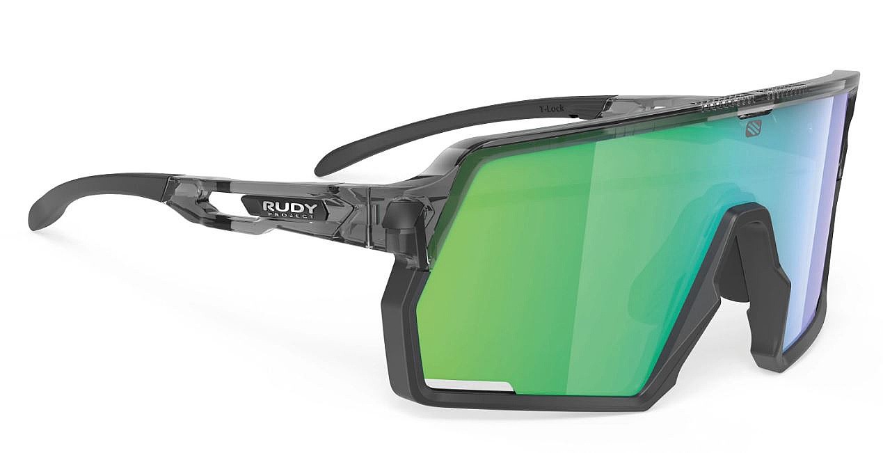 des lunettes Rudy Project Kelion - Crystal Ash/Multilaser Green