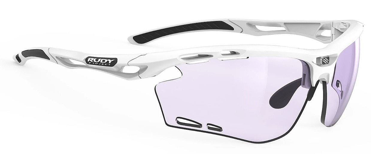 des lunettes Rudy Project Propulse - White Gloss/ImpactX/Photochromatic 2 Laser Purple