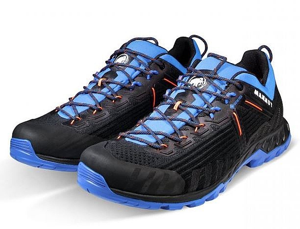 boty Mammut Alnasca Knit III Low GTX - Black/Glacier Blue