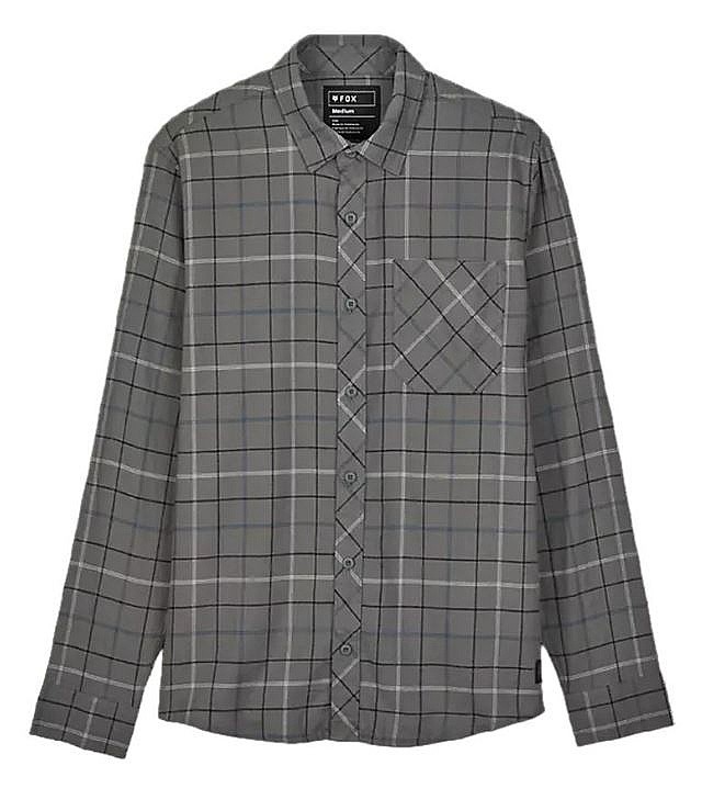 camicia Fox Survivalist Stretch Flannel LS - Dark Stone - men´s