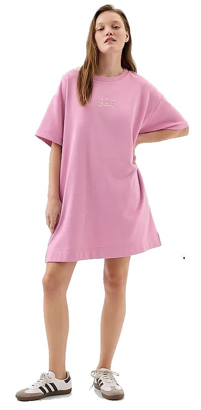 robe GAP Logo GAP French Terry - Sugar Pink - women´s