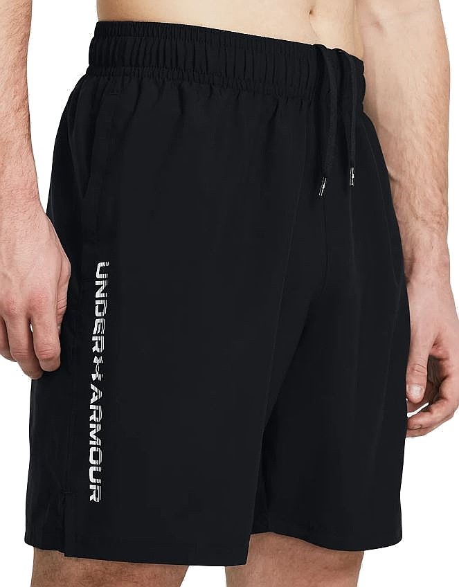 spodenki Under Armour Woven Wordmark - Black/White