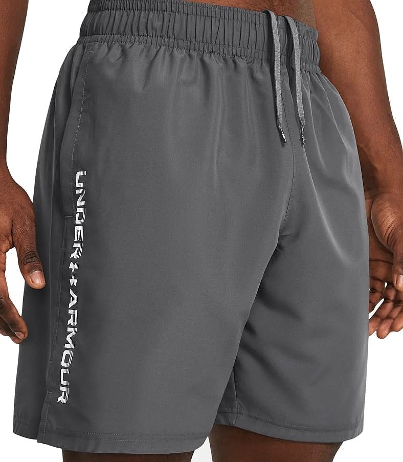 short Under Armour Woven Wordmark - Castlerock/White - men´s