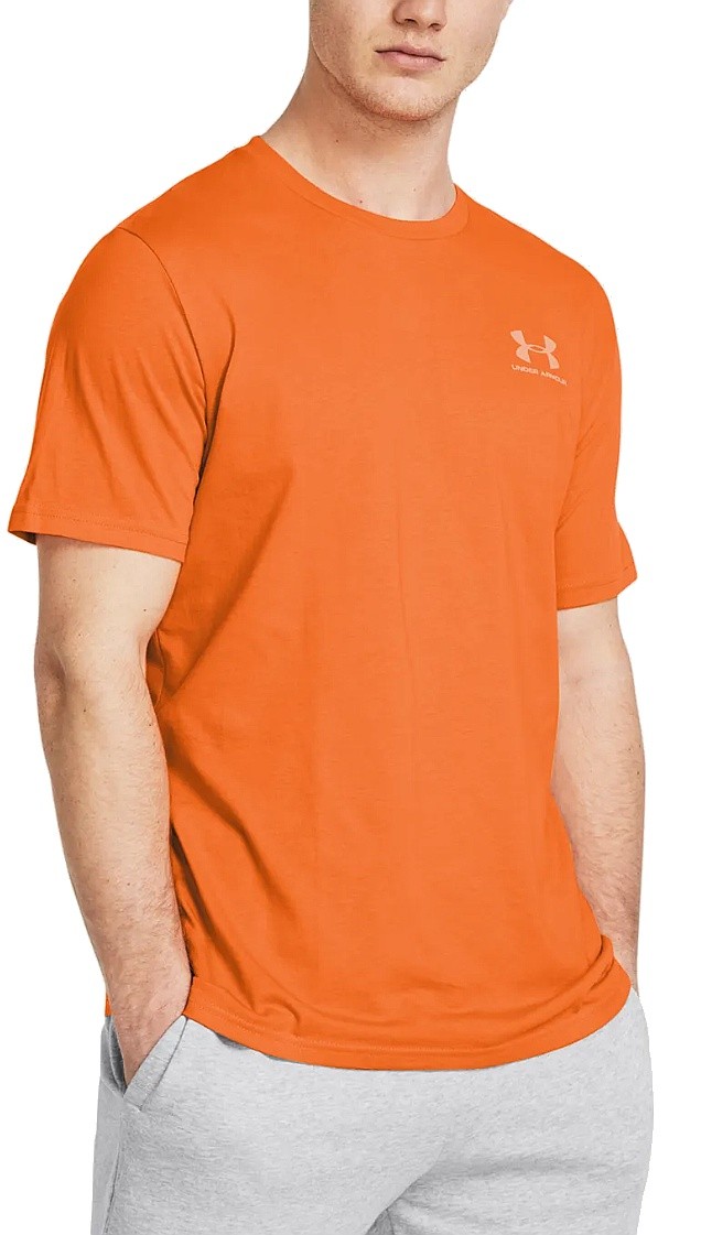 tričko Under Armour Sportstyle Left Chest - Atomic/White