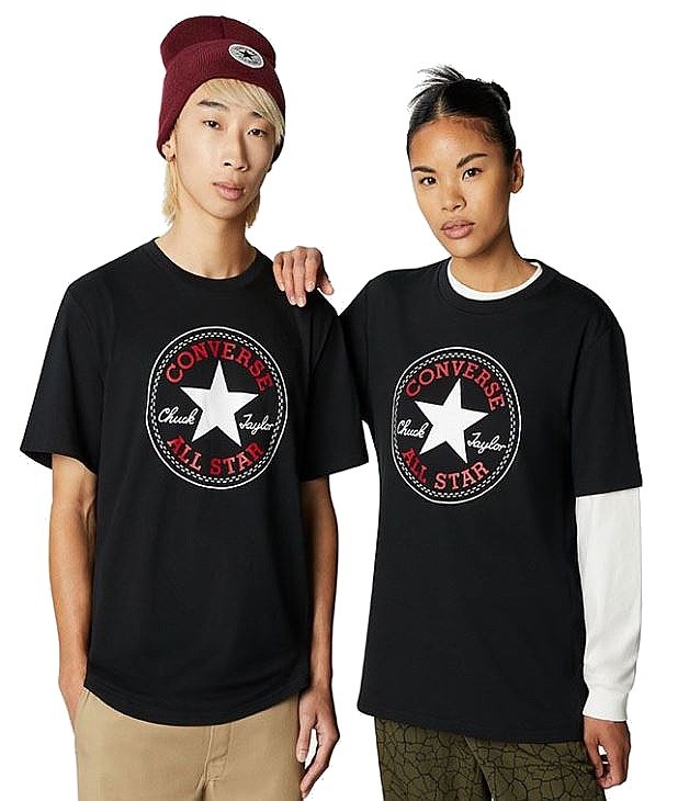 T-shirt Converse Go-To All Star Patch Logo/10025459 - A01/Converse Black