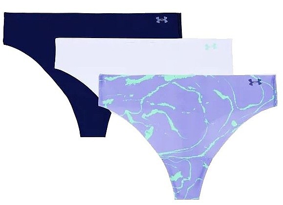 majtki Under Armour Pure Stretch No Show Printed 3 Pack - Starlight/Celeste/Midnight Navy