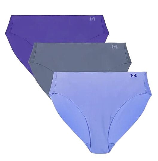 Slip Under Armour Pure Stretch No Show Bikini 3 Pack - Celeste/Gravel/Starlight - women´s