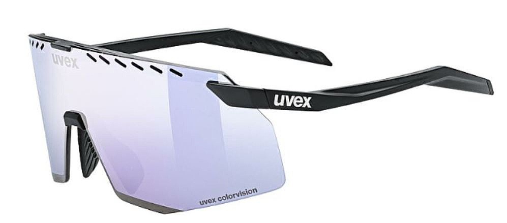 des lunettes Uvex Pace Stage CV - Black Matt/Mirror Pink Cat.3