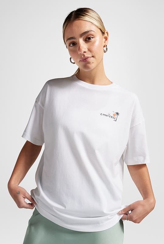 T-shirt Converse Palm Trees/10026378 - A01/White