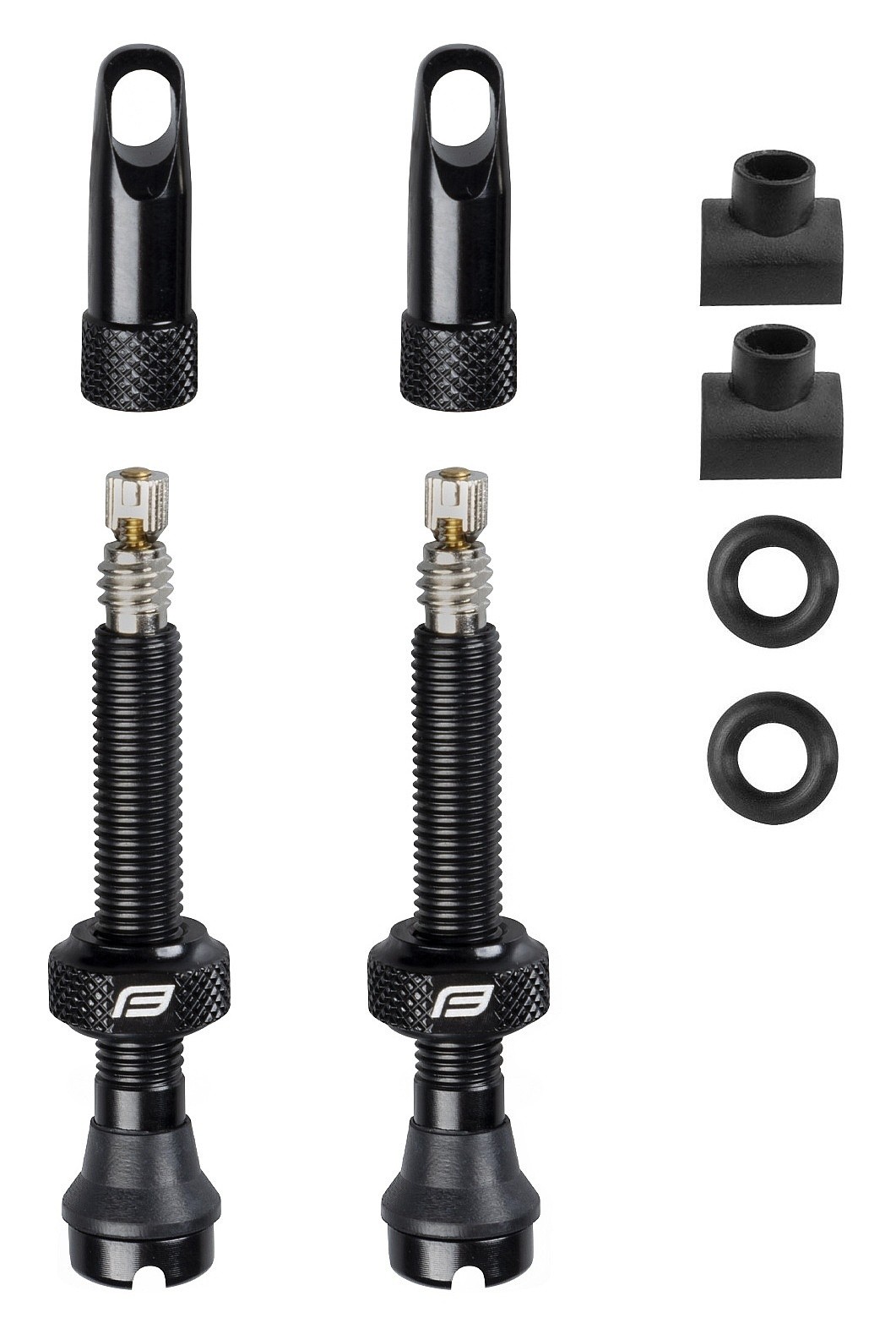 Fahrradventil FORCE FV 44mm Tubeless System 2 Pack - Black