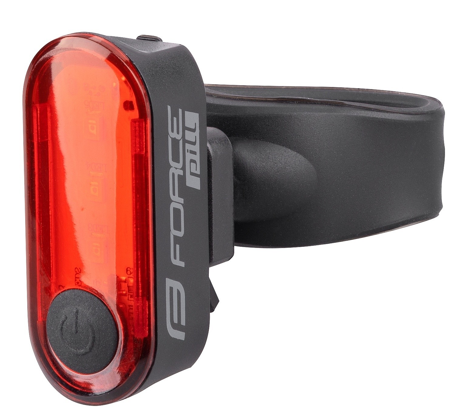 lampka FORCE Pill 12 USB - Black/Red