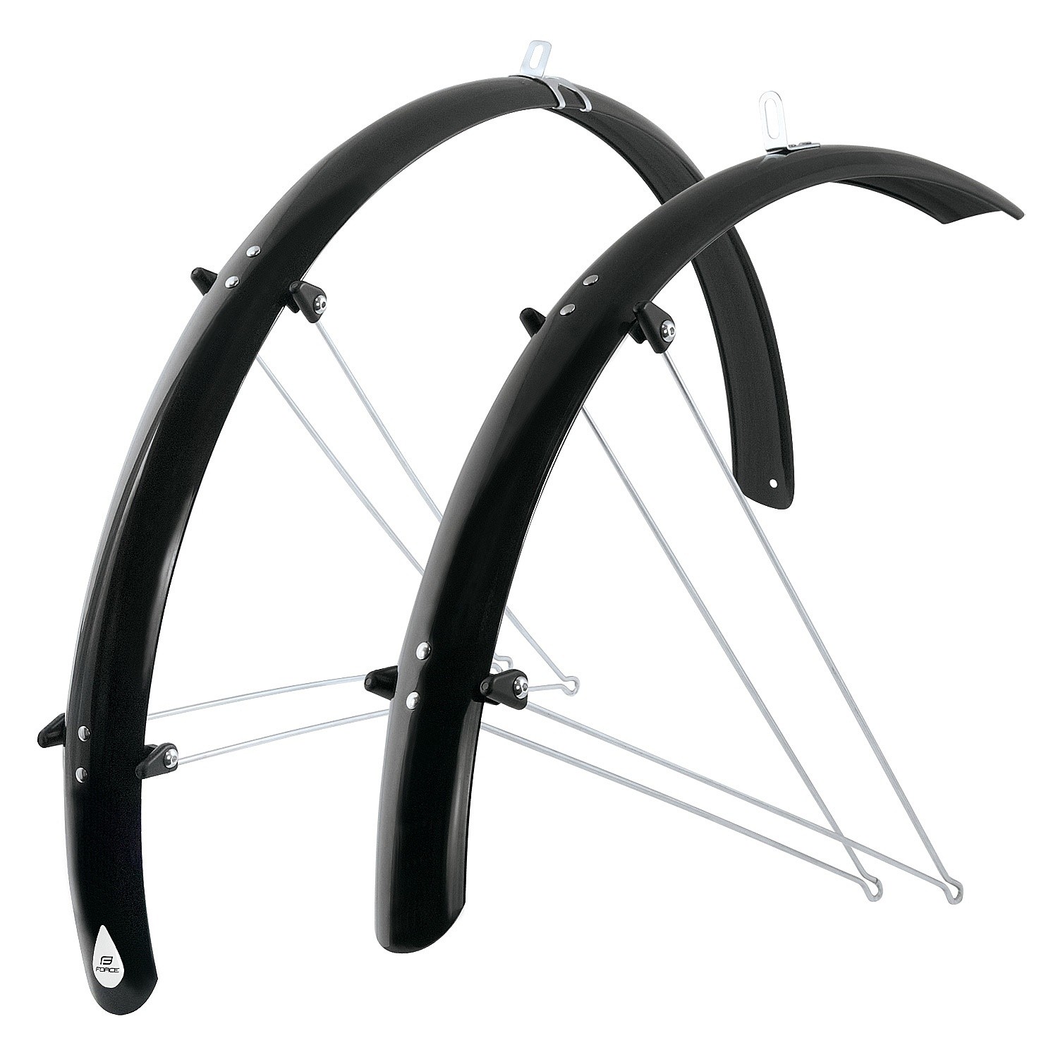 aripă bicicletă FORCE 48 Aluflex 28" 2 Pack - Black