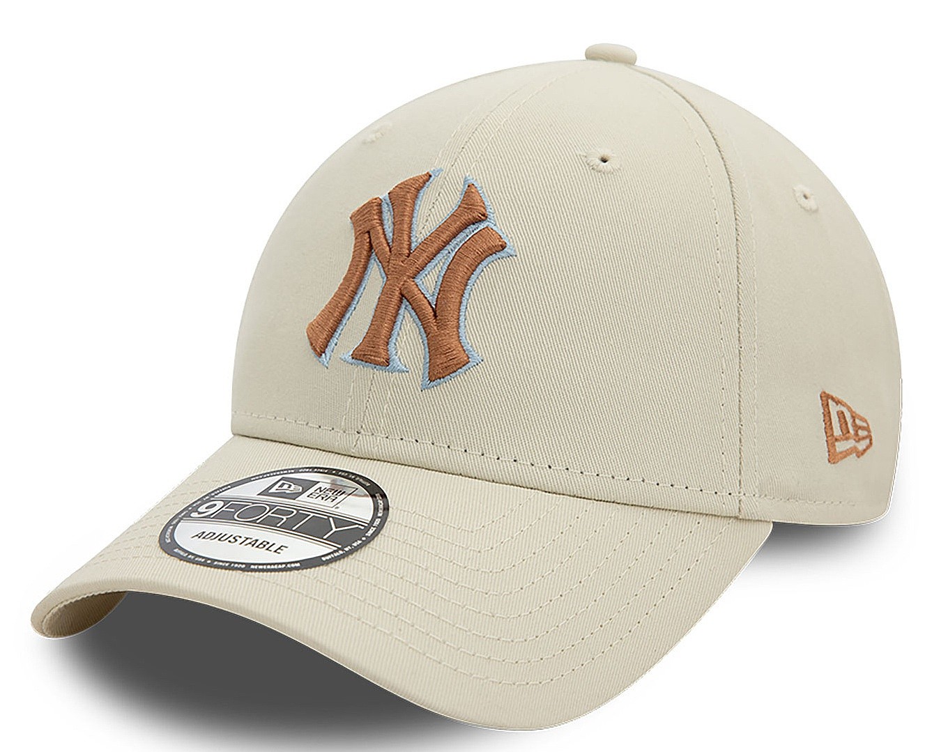 czapka z daszkiem New Era 9FO Patch 9forty MLB New York Yankees - Off White