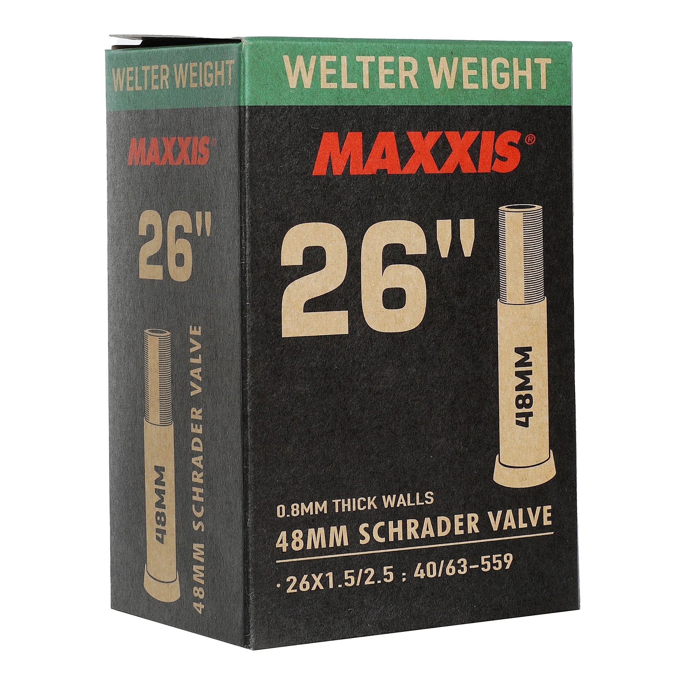 chambre à air Maxxis Welter Weight Auto-SV 48mm 26"x1.50"-2.50" - Black