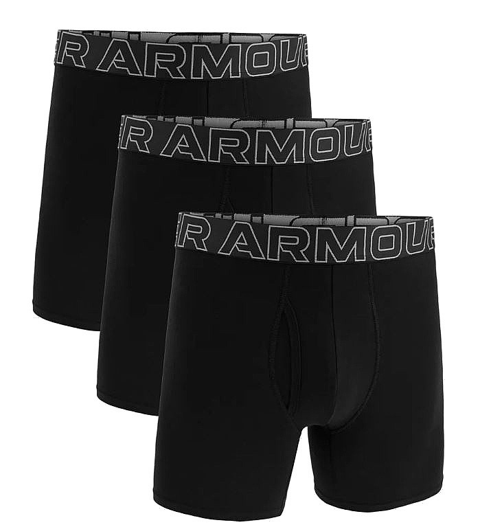 trenírky Under Armour Perf Tech Cotton 6in 3 Pack - Black/Steel