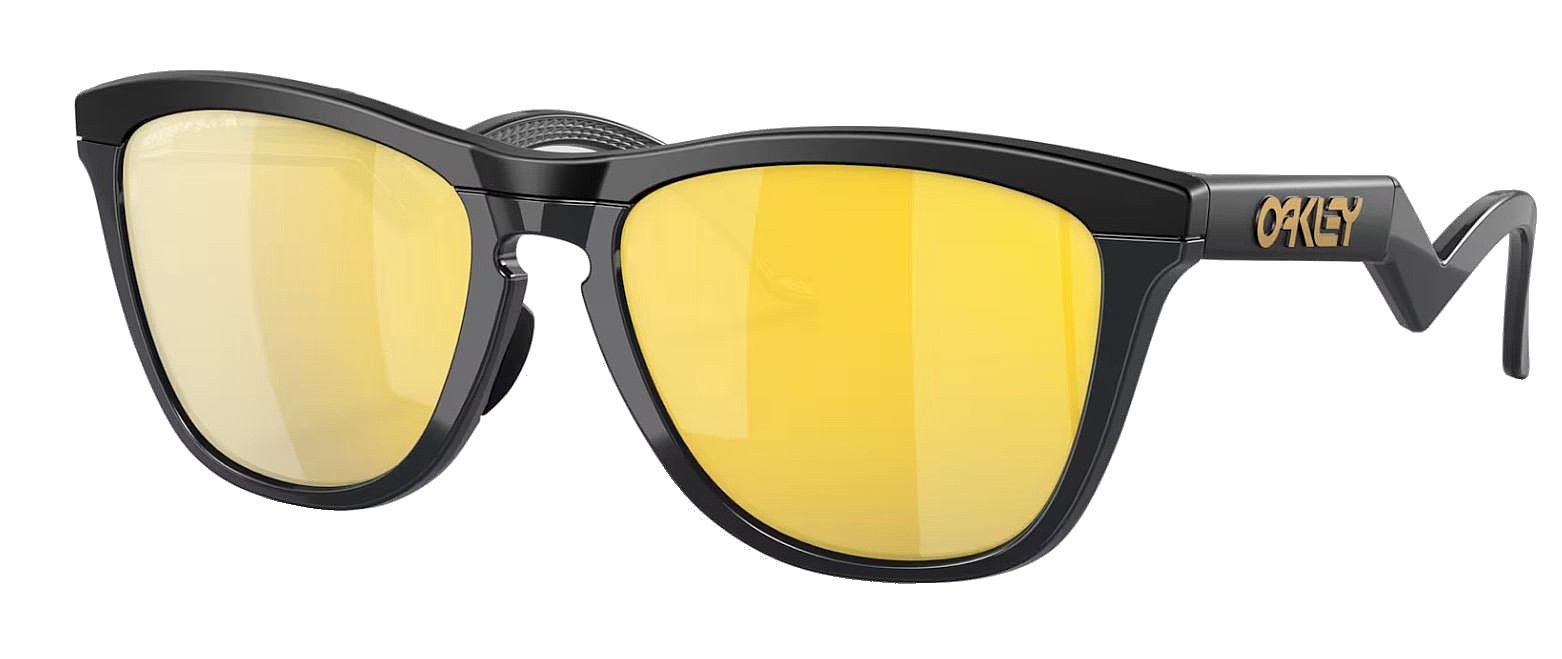des lunettes Oakley Frogskins Hybrid - Matte Black/Prizm 24K Polarized
