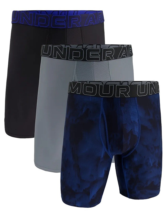 short Under Armour Performance Tech Novelty 9in 3 Pack - Blue Camo/Black/Gray - men´s