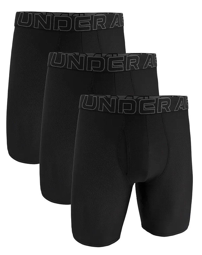 calzoncillos Under Armour Performance Tech Mesh 9in 3 Pack - Black/Castlerock  - men´s