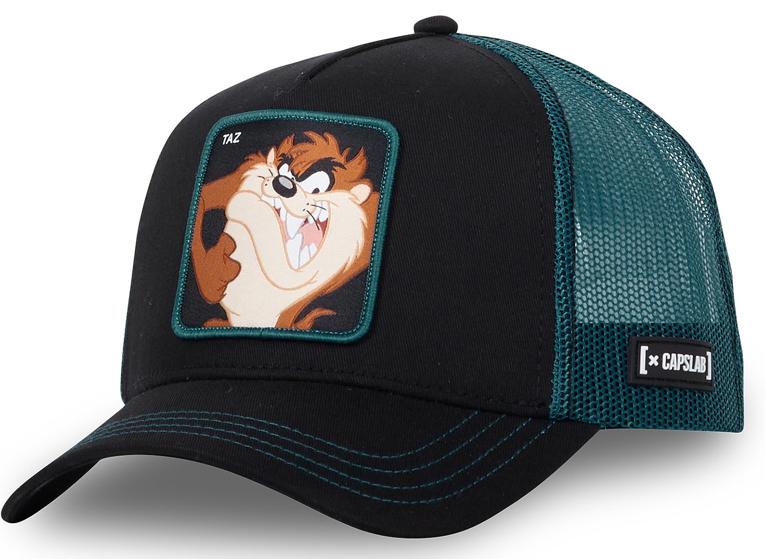 czapka z daszkiem Capslab Looney Tunes Trucker - Taz/Black/Petrol Blue