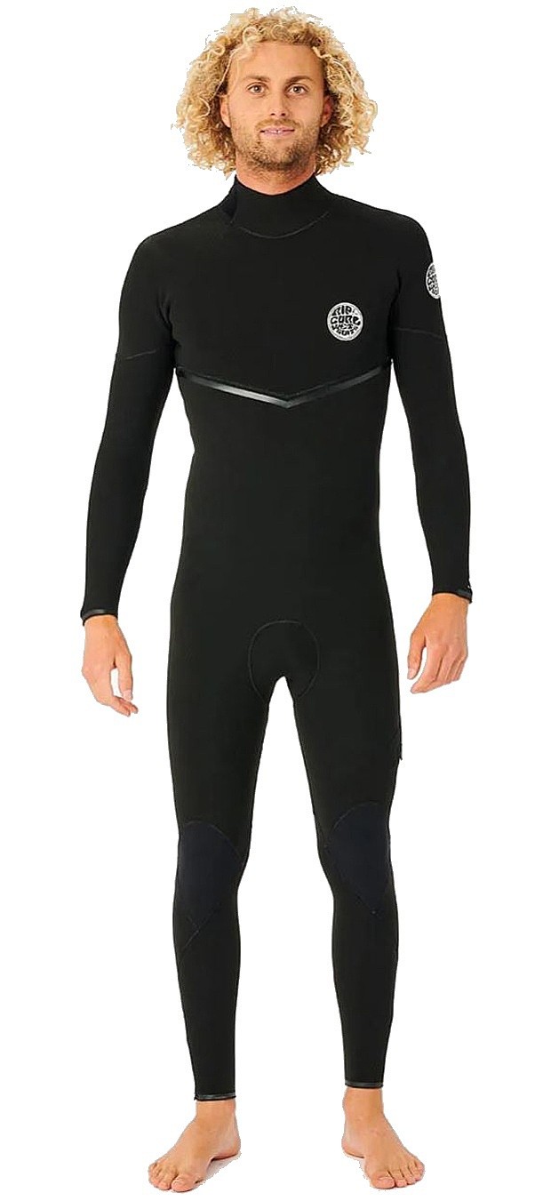 néoprène Rip Curl E-Bomb 3/2 Back Zip Steamer LS - Black - men´s