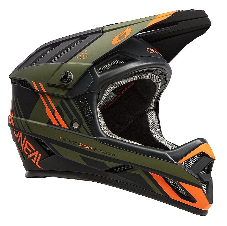 capacete O'Neal Backflip Strike - Black/Orange/Olive