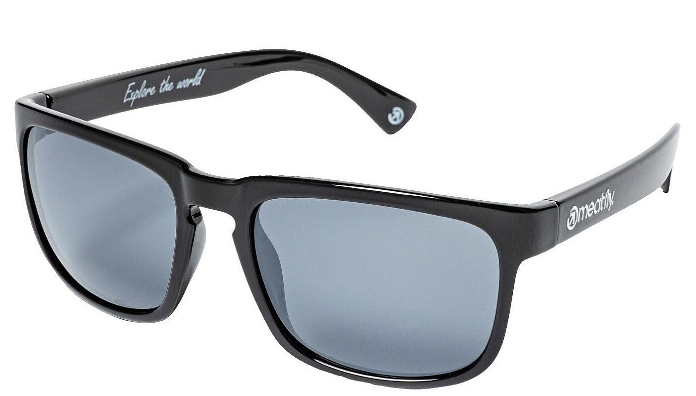 des lunettes Meatfly Gammy - Black Glossy/Black/Polarized