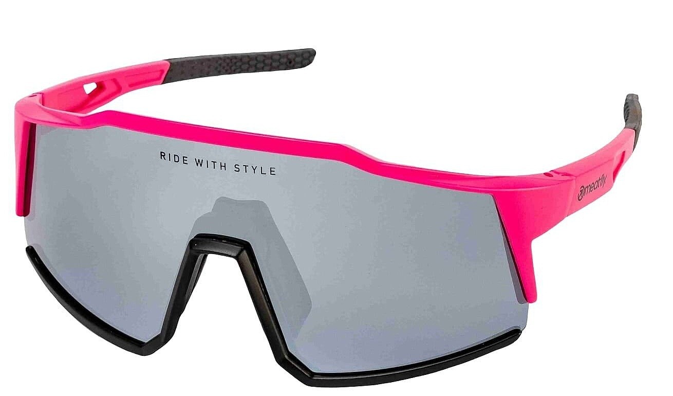 des lunettes Meatfly Nate - Pink/Black Polarized