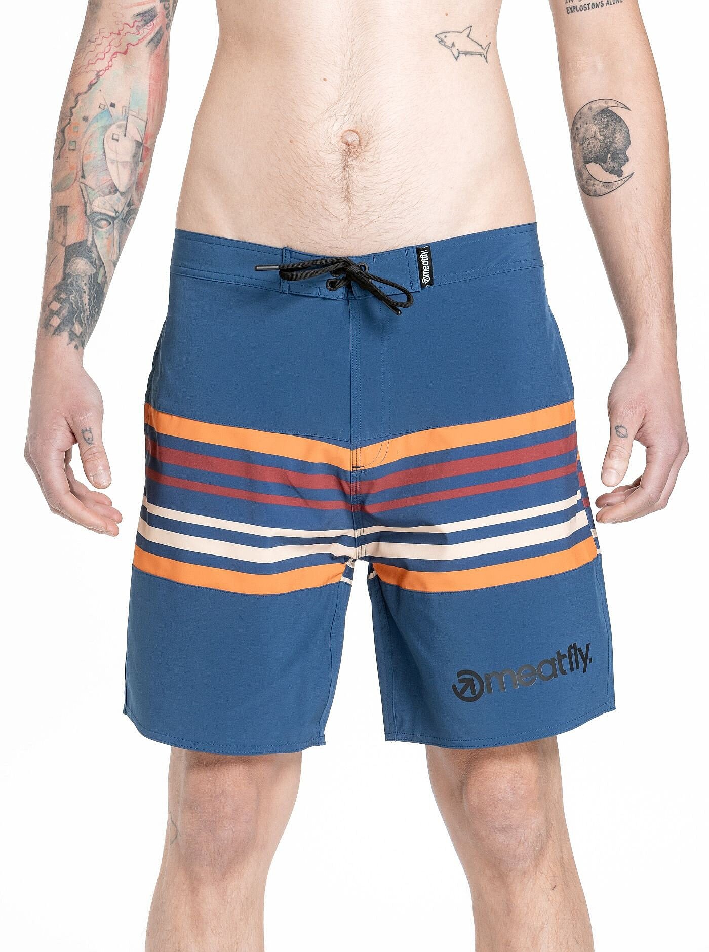 Badeshorts Meatfly Ernie 19 - Stripes Navy - men´s
