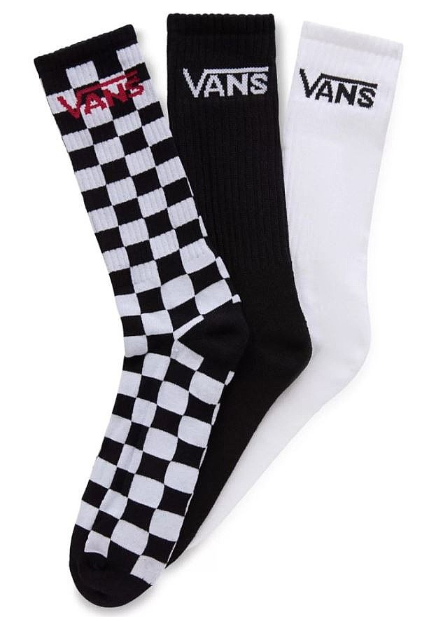 Socken Vans Classic Crew 3 Pack - Black/White - men´s