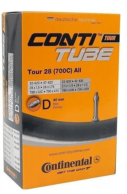 duše Continental Tour 28"x1.5"-1.75" 42mm Dunlop - 0182021/Black